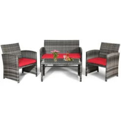 Tangkula 4-Piece Outdoor Patio Furniture Set Rattan Wicker Conversation Sofa Set 8 Tangkula 4-Piece Outdoor Patio Furniture Set Rattan Wicker Conversation Sofa Set -Garden & Outdoors GUEST fd17fb2d 07ae 4205 8c4f 36381343a3a2