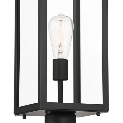 John Timberland Titan Modern Outdoor Post Light Mystic Black 21 3/4" Clear Glass Panels For Exterior Barn Deck House Porch Yard Patio Home Outside 2 John Timberland Titan Modern Outdoor Post Light Mystic Black 21 3/4" Clear Glass Panels For Exterior Barn Deck House Porch Yard Patio Home Outside - Image 2