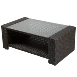 Northlight 4-Piece Georgetown Resin Wicker Outdoor Patio Conversation Set With Cushions 7 Northlight 4-Piece Georgetown Resin Wicker Outdoor Patio Conversation Set With Cushions -Garden & Outdoors GUEST fddd30d7 527e 40c6 87ff 044a33091486