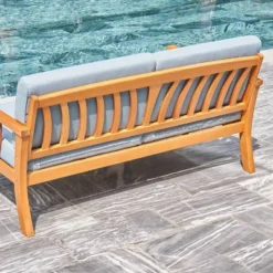 Kapalua Honey Nautical Eucalyptus Wooden Outdoor Sofa Bench With Cushion - Vifah 7 Kapalua Honey Nautical Eucalyptus Wooden Outdoor Sofa Bench With Cushion - Vifah -Garden & Outdoors GUEST ff8aece0 122a 4a38 9028 b52edbbb66b9